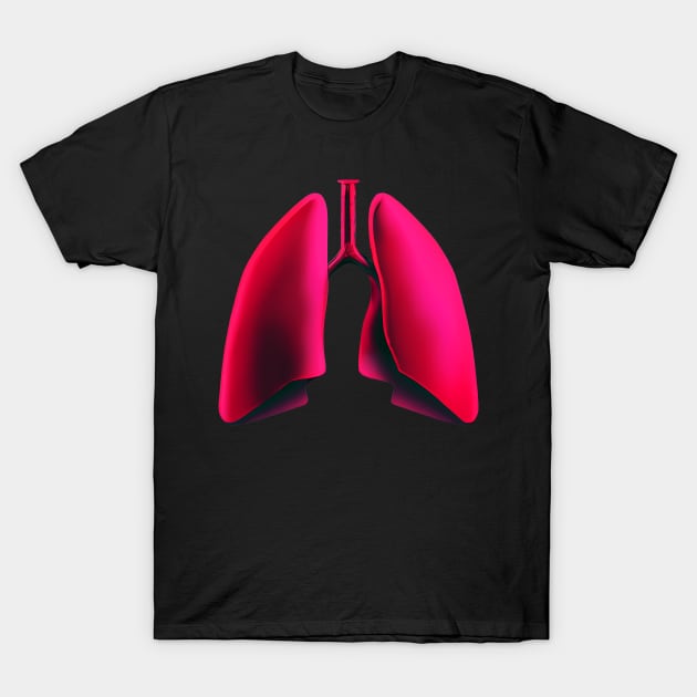 Realistic Lungs Organ Retro Colorful T-Shirt by BetterManufaktur